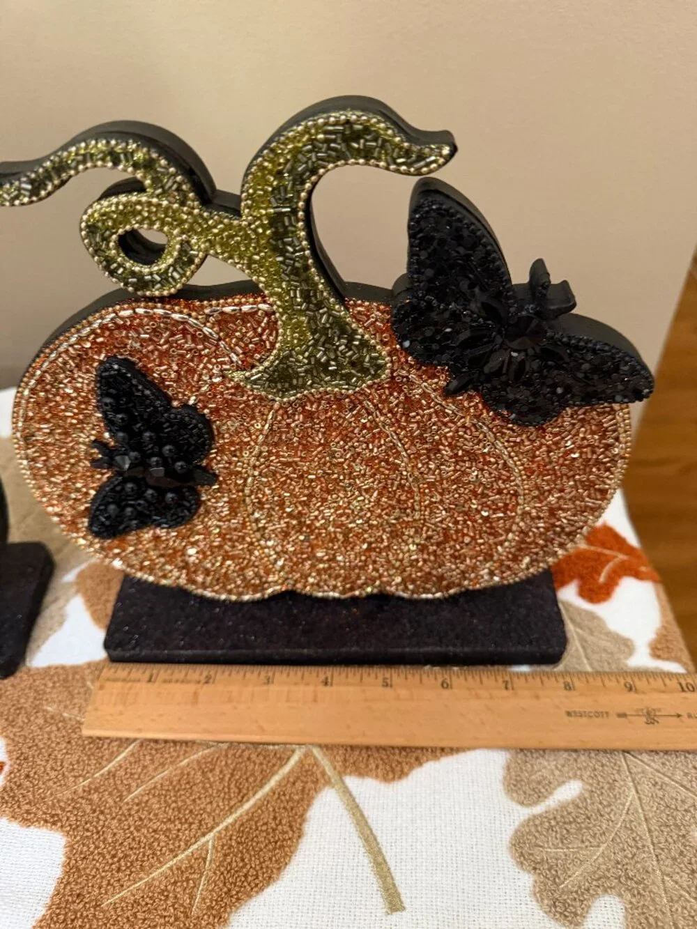 HALLOWEEN TABLE DECOR - Sequined/Glittery pumpkins - YOU CHOOSE YOUR DESIGN